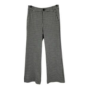 Cabi Houndstooth wide leg Stretch Black & White trousers, SZ 10